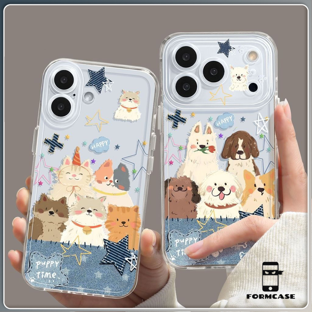โปร่งใส จัดส่งจากประเทศไทย ปาร์ตี้ลูกแมว for iPhone เคสไอโฟน17 11 12 13 14 15 16 PLUS PRO MAX X XS MAX XR 7/8PLUS แอปเปิ – โปรปัง