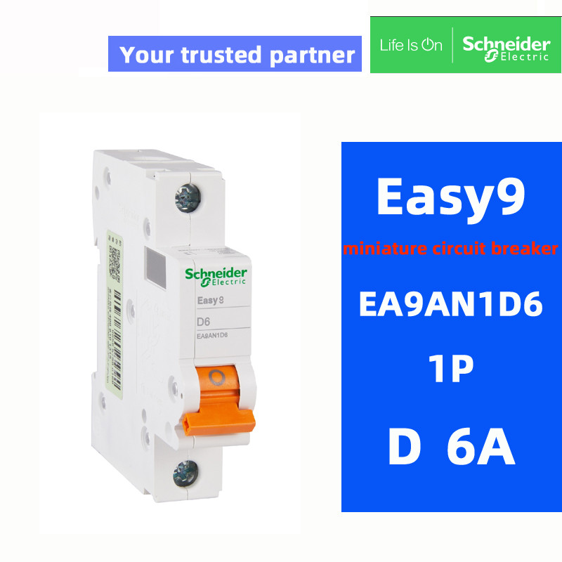 Original SchneIder EASY9 EA9AN 1P D 6A 10A 16A 20A 25A 32A 40A 50A 63A ขนาดเล็ก circuit breaker MCB