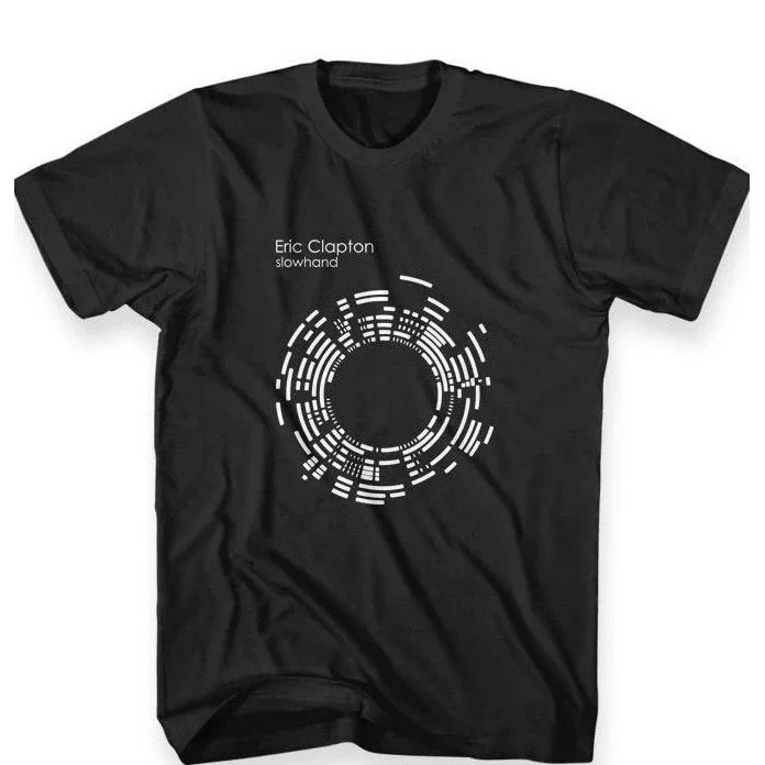 เสื้อยืดผู้ชาย Slowhand Eric Clapton S 3XL สีดำ เสื้อยืดแขนสั้น เสื้อเชิ้ตผู้ชายแบบทางการ