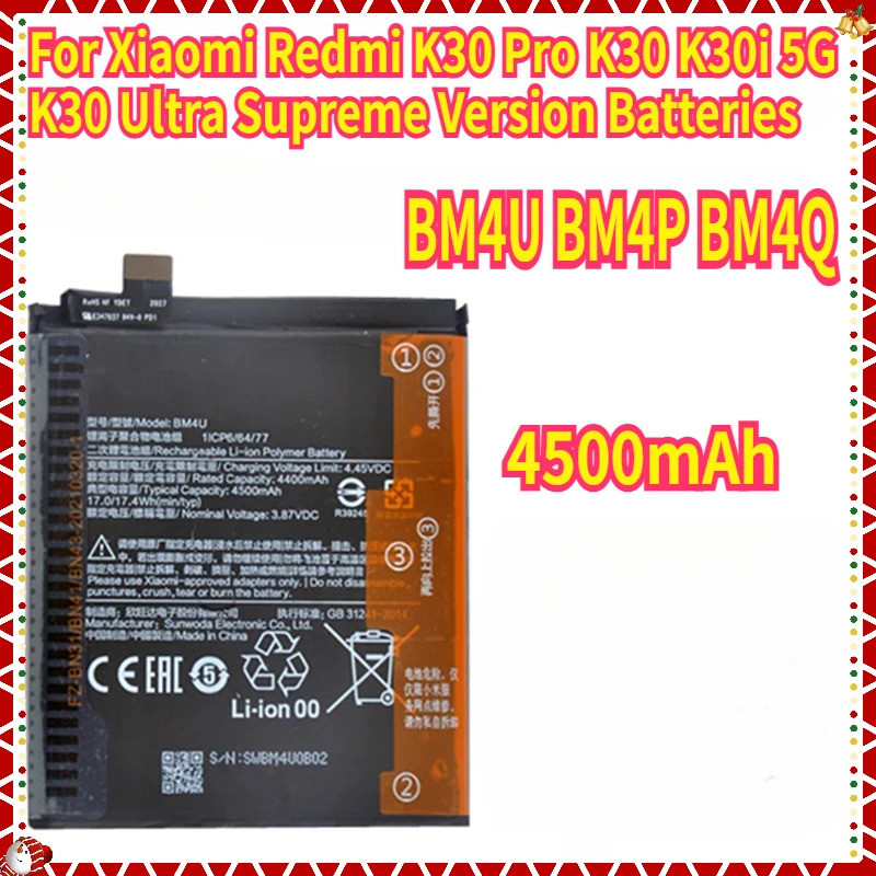 BM4U BM4P BM4Q แบตเตอรี่สําหรับ Xiaomi Redmi K30 Pro K30 K30i 5G K30 Ultra Supreme รุ่นแบตเตอรี่