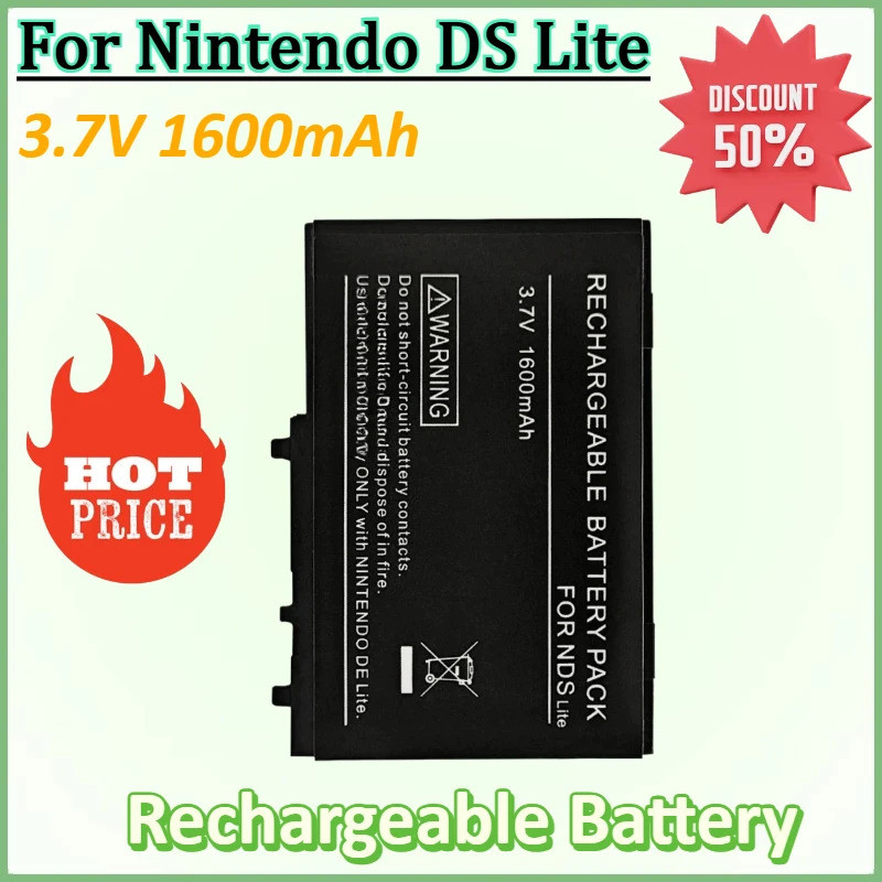 ใหม่ 3.7V 1600mAh NDS Lite แบตเตอรี่สําหรับ Nintendo DS Lite สําหรับ Nds Nds Ndsl แบตเตอรี่ลิเธียมแบ