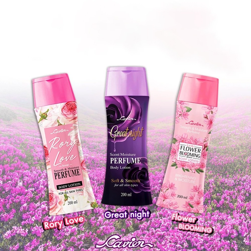 CAVIER SMOOTH & MOISTURE คาเวียร์ แอนด์ มอยส์เจอร์ บอดี้ โลชั่น ( 1 ขวด 200ml )