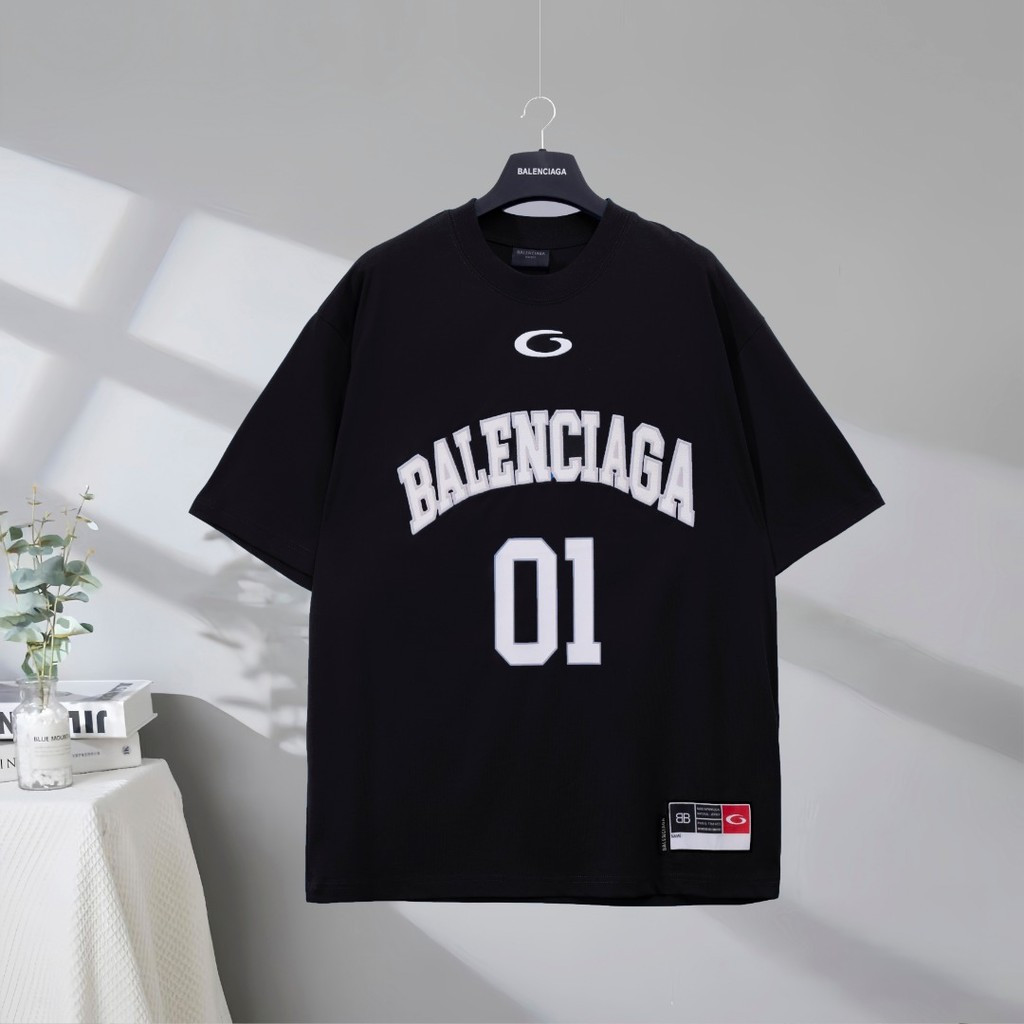 Bale & Nicia GA2026 เสื้อยืดคอกลมแขนสั้น ไซส์ใหญ่ 6XL สไตล์อเมริกัน อินเทรนด์สีคมชัดสำหรับ STREET ST