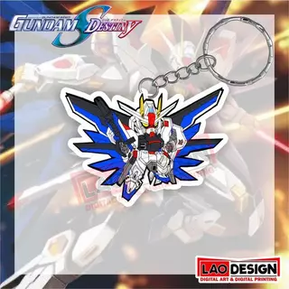 Gantiga Kunci Gundam Seed Destiny STRIKE FREEDOM - antungan Kunci Anime - Gantungan Kunci Akrilk - Gantungan Kunci