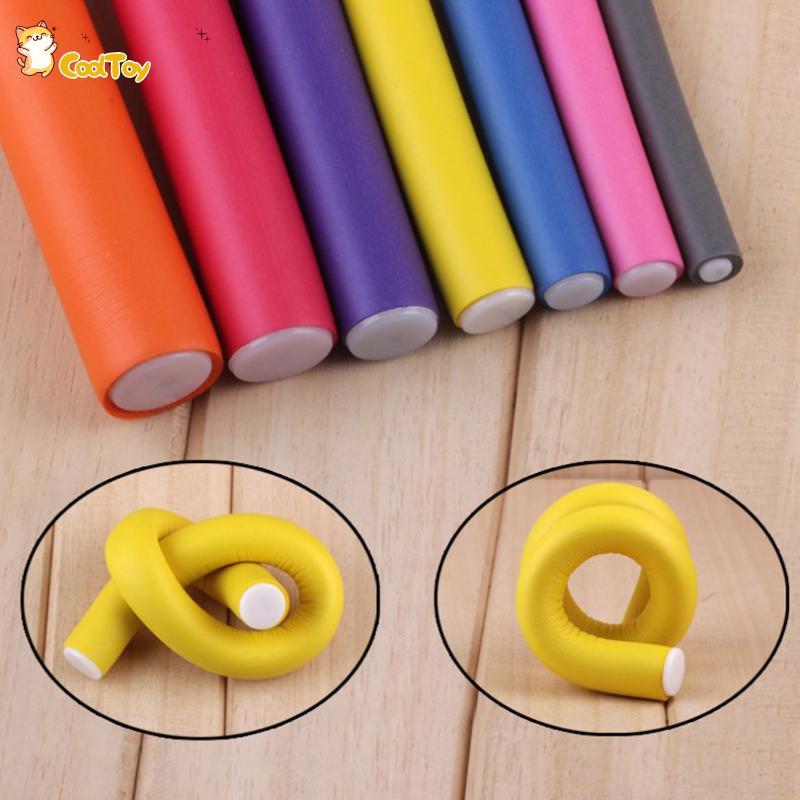 Cooltoy 10 ชิ้นยืดหยุ่นผม Curling Rod ผม Curler Makers โฟมนุ่ม Bendy Twist Curls ร้อน