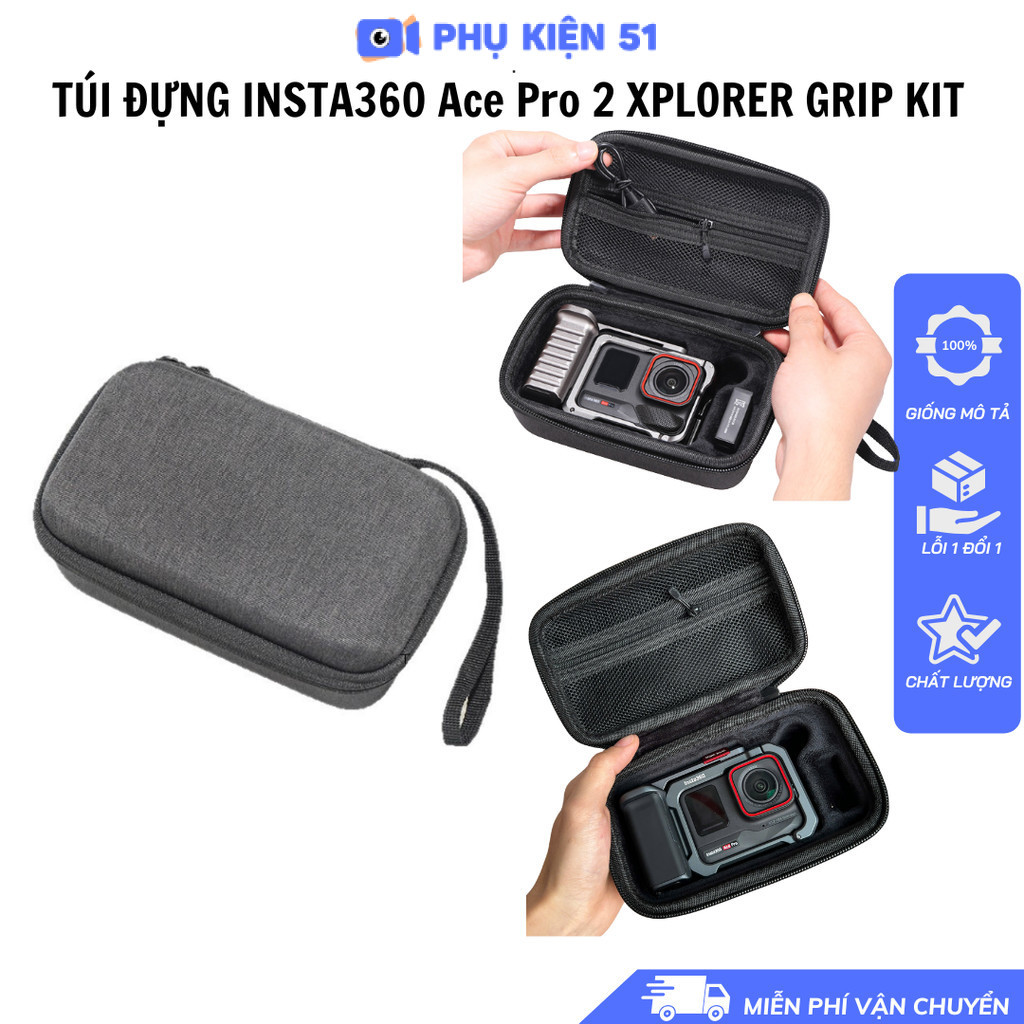 Insta360 Ace Pro 2 Xplorer Grip Kit กระเป๋ากันกระแทกช่วยปกป้องกรอบ