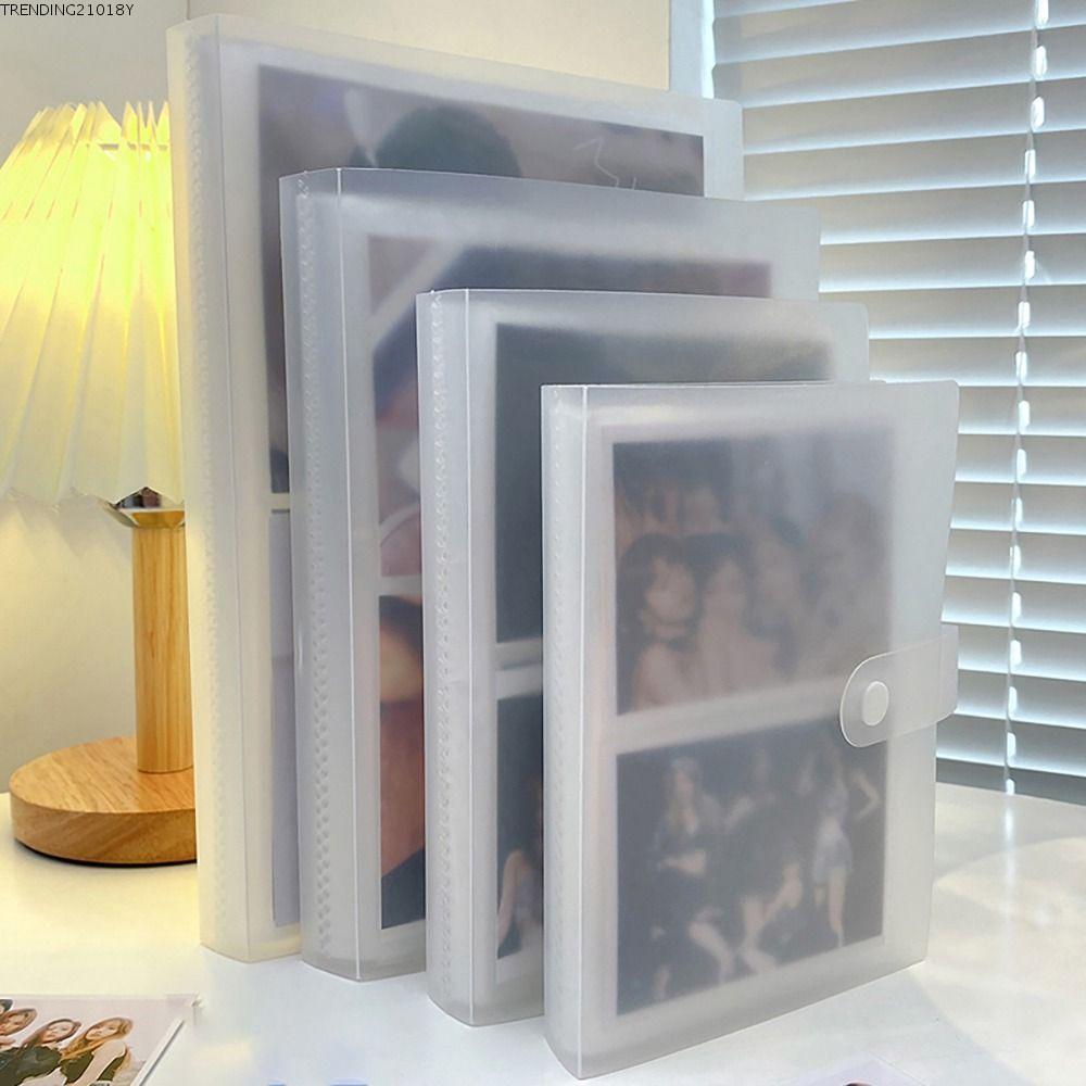 TRENDING21014U 1 ชิ้น Picture Card Holder, PVC โปร่งใส, 3/4/5/6/7 นิ้วรวบรวมหนังสือ 80/160 ช่อง Phot