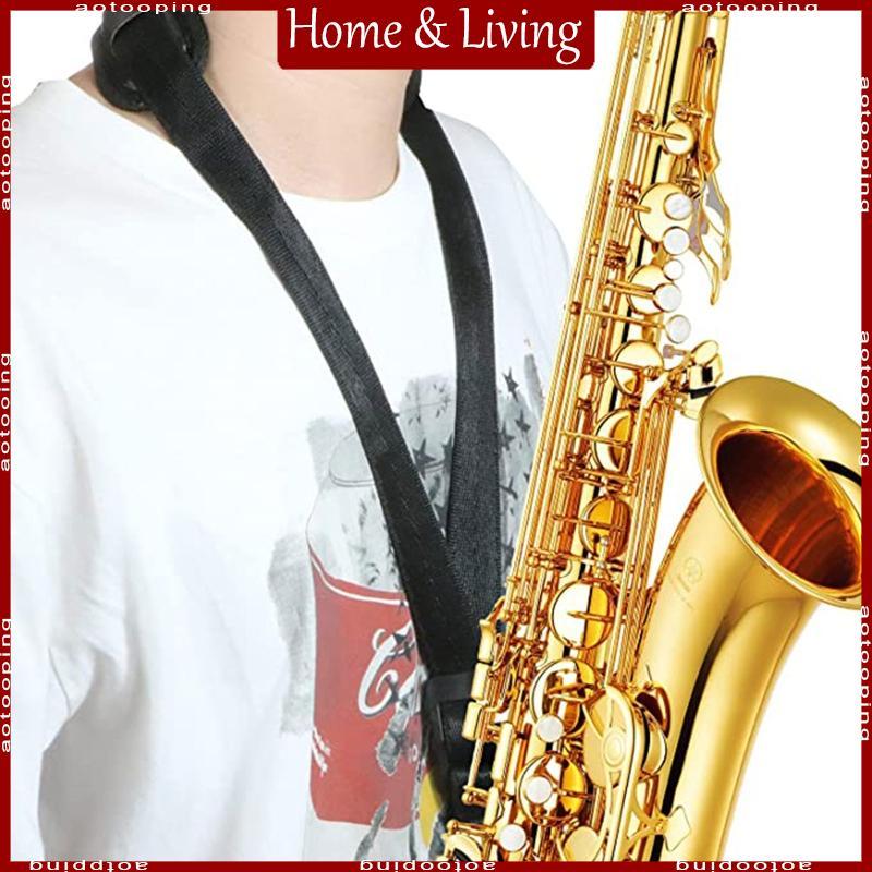 AOTO สายคล้องคอแซ็กโซโฟนพร้อมเบาะเหมาะสําหรับ Alto Tenor Soprano Oboe Sax