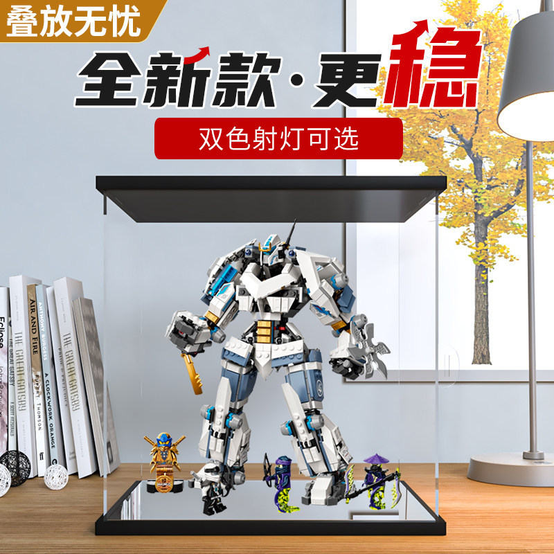 [กล่องแสดงโมเดล] กล่องแสดงอะคริลิคเหมาะสําหรับ Lego 71738 Like Titan Mecha Building Block กล่องเก็บข