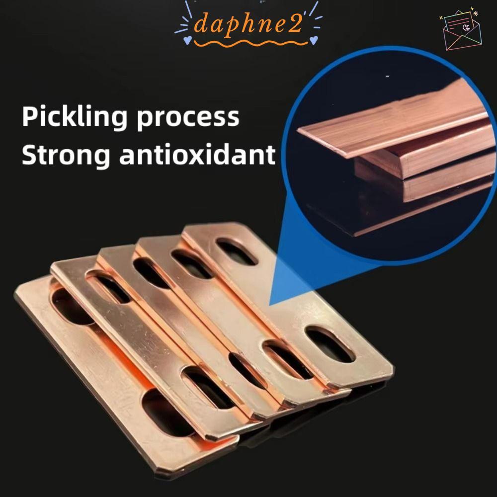 ขั้วต่อบาร์บัส DAPHNES, รูสกรู M6 แบนแบตเตอรี่ Busbar, ทองแดงสีแดงสีแดงทองแดง Pickling Busbar 30Ah-300Ah แบตเตอรี่ลิเธียม