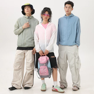 YOOSTRY เสื้อกันแดดผู้ชาย UPF50+ ผ้าไอซ์ซิลค์ เย็นสบาย กันUV ทรงฮู้ด แขนยาว ไซส์ใหญ่ M-4XL