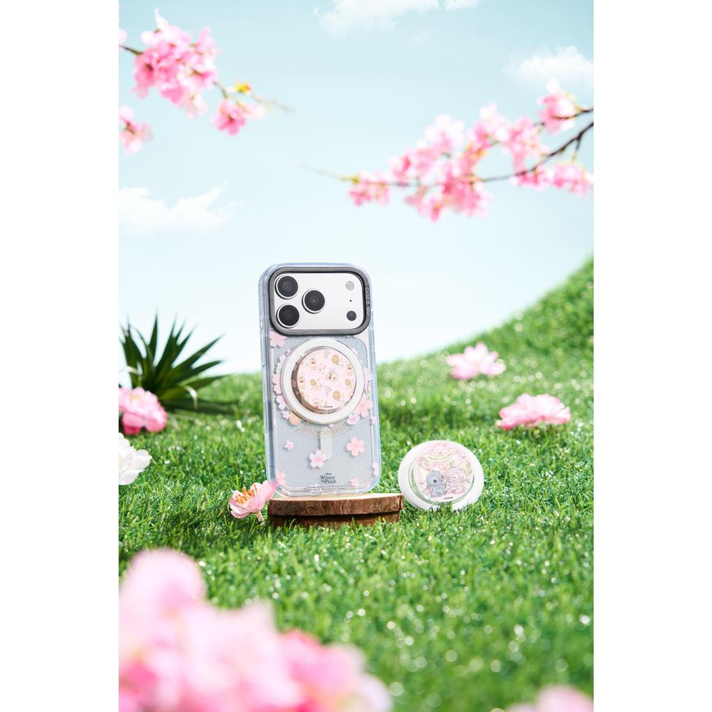 Casebang Cherry Blossom Viewing Magnetic Pop Grip, ที่วางโทรศัพท์ถุงลมนิรภัยแบบถอดได้, บางและน้ําหนักเบา, ขาตั้งหลายมุมสําหรับ iPhone 12–17