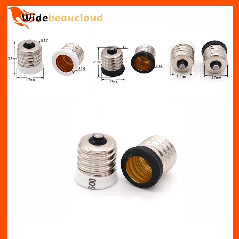 Widebeaucloud E17 To European E14 Candelabra Base Soet หลอดไฟ LED โคมไฟอะแดปเตอร์ผู้ถือ Nice