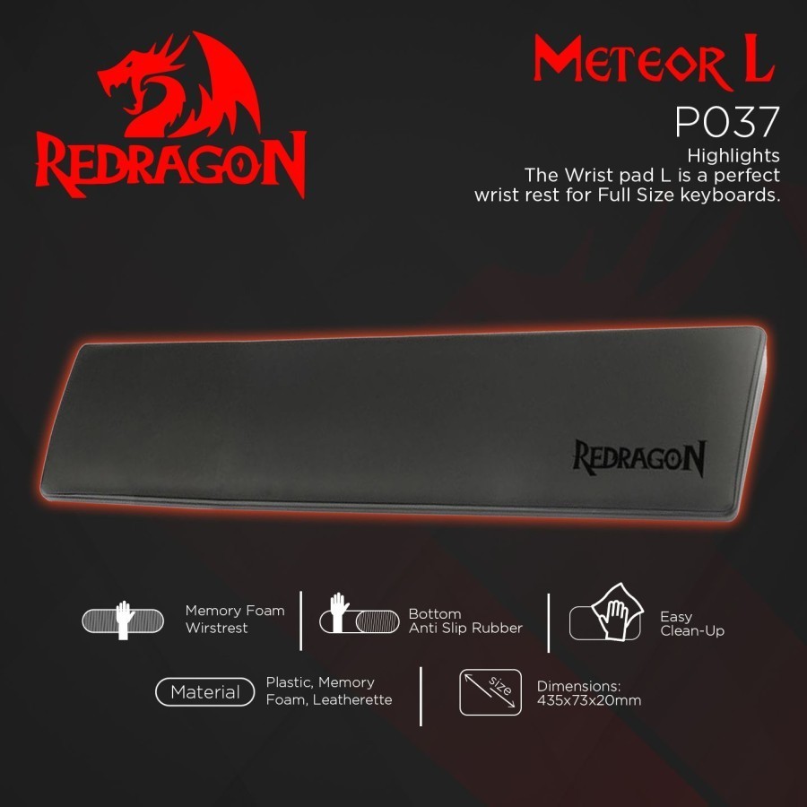 REDRAGON Redagon Meteor Wrist Pad L P037