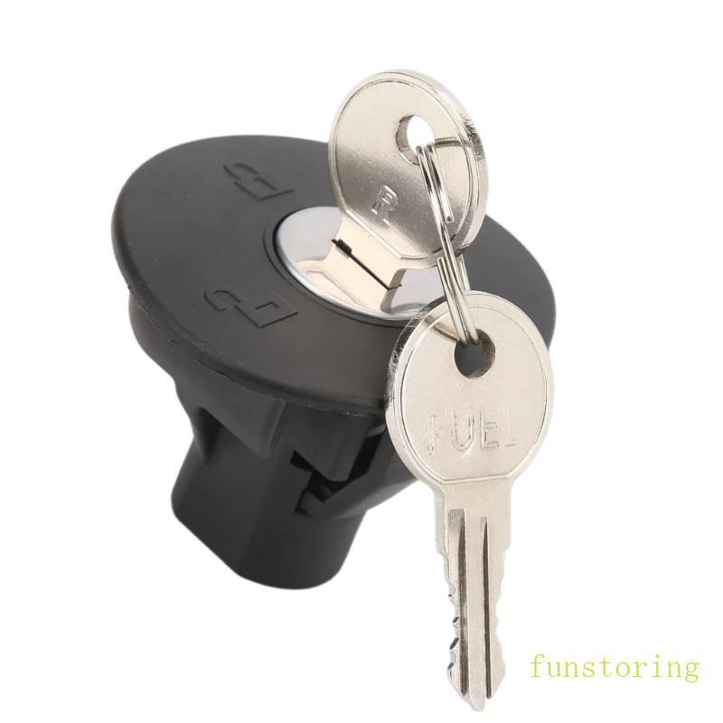 FUN Direct Fit เปลี่ยนถังแก๊สพลาสติกฝาครอบ 8U5Z9C268B ล็อคความปลอดภัยการใช้หมวกประตูใช้งานง่ายสําหรั