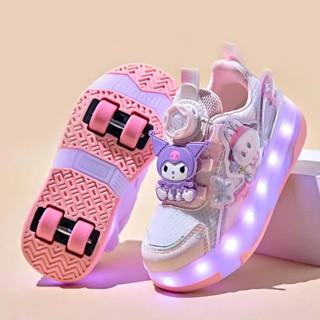 คุโรมิ ลูกกลิ้งกีฬาสเก็ตไฟ รองเท้าเด็กขนาด 28-37 พร้อมล้อถอด…