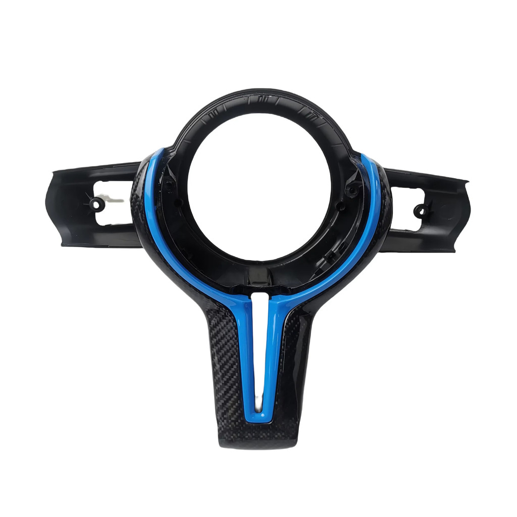 จริงที่กําหนดเองคาร์บอนไฟเบอร์สําหรับพวงมาลัยสําหรับ bmw M2 M3 M4 F87 F80 F82 F83 Trim สําหรับพวงมาล