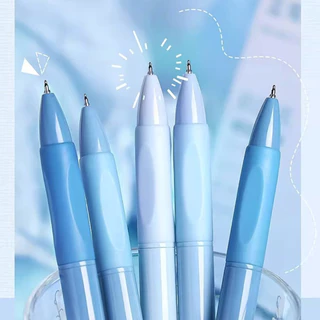 ปากกาลูกลื่น ไล่เฉดสี แพ็ค6แท่ง หมึกสีดำ ปากกาดำ 0.5 mm ไล่สีด้าม แห้งไว ไม่เลอะ พร้อมส่ง