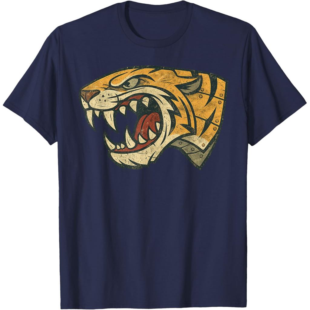 Tiger Nose Art Vintage Cartoon Retro Aviation Design T-Shirt