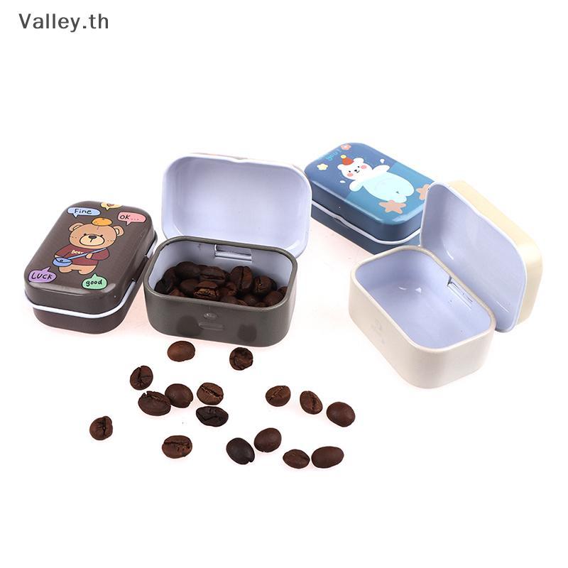 [Valley] Mini bear Tinket Jewelry Coin Box Tinplate Storage Case Small RectanIe TH