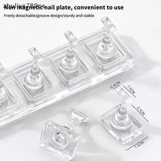 Zhuliye789ps] 1/5/10 Grid Non-Magnetic Nail Stand ตัวอย่างเล็บจอแสดงผลผู้ถือยาทาเล็บเคล็ดลับเล็บนํากลับมาใช้ใหม่ใหม่