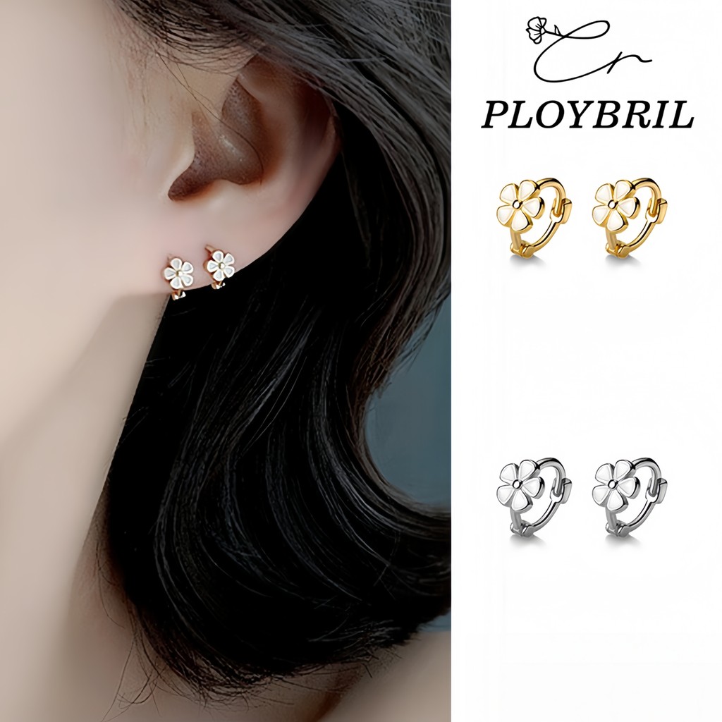 PLOYBRIL COD-ส่งเร็วจากไทย🎀ต่างหูS925 ดอกไม้ ย้อนยุค สไตล์เกาหลี เครื่องประดับแฟชั่น สำหรับผู้หญิง ไม่ทําให้แพ้ง่าย E053
