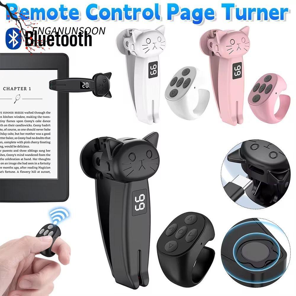 ENGANUNSOON Electric Auto Page Turner, ABS Mute Finger Clicking อุปกรณ์, Bluetooth-เข้ากันได้กับแบบพ