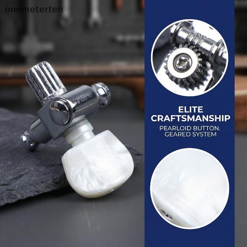 Rten 5th String Geared Banjo Tuner สังกะสีอัลลอยด์น้ําหนักเบา Silver Peg หัวเครื่องสําหรับ Banjo หัว