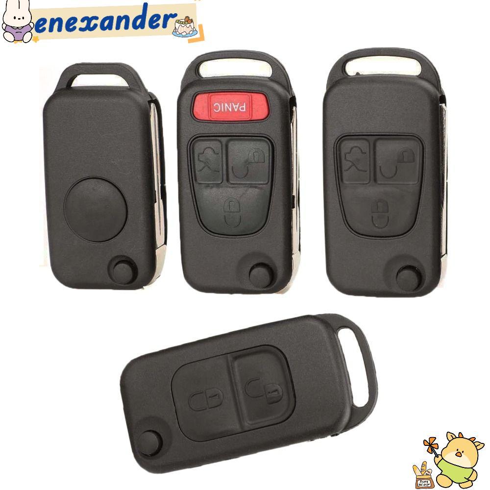 EXER กุญแจรีโมท, Flip 1/2/3/4 ปุ่มกุญแจรถ, อุปกรณ์ HU39 HU64 เปลือกกุญแจพับสําหรับ Benz B200 A160 W1