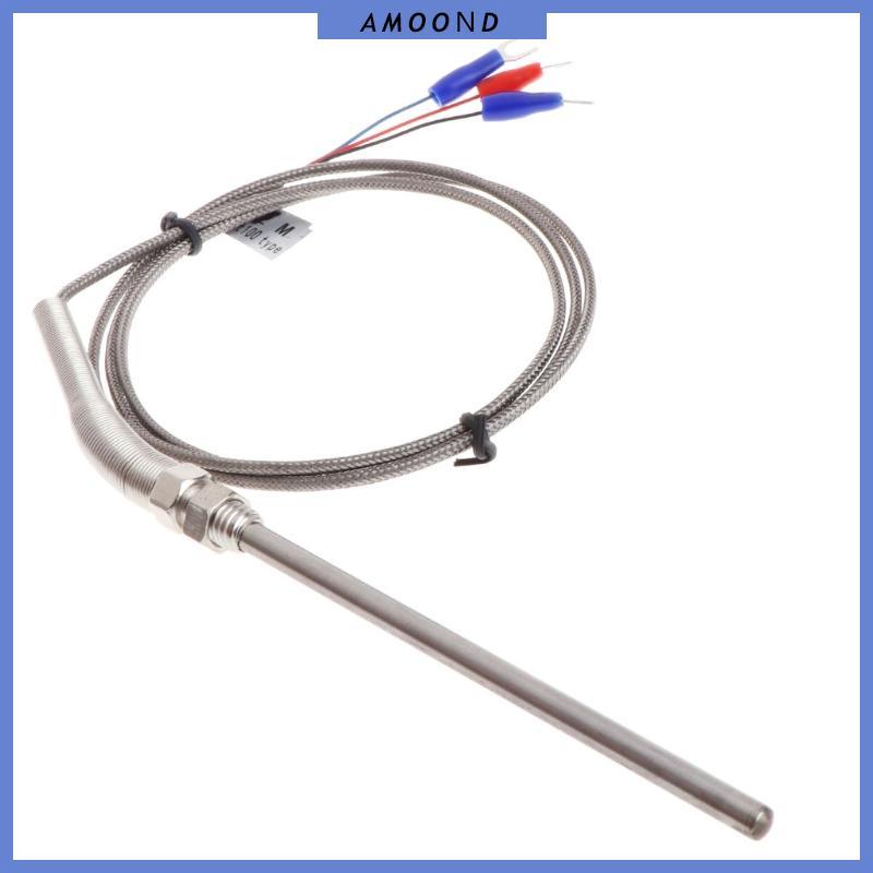 AMOOND Professional Pt100 Thermocouple M8 สกรูความยาว 1 เมตร-หัว 5mmx100mm