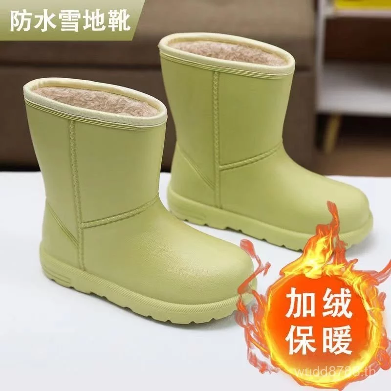 รองเท้าบูทกันฝนกันหนาวบุขนแกะเด็ก RFEJ thumbnail 7