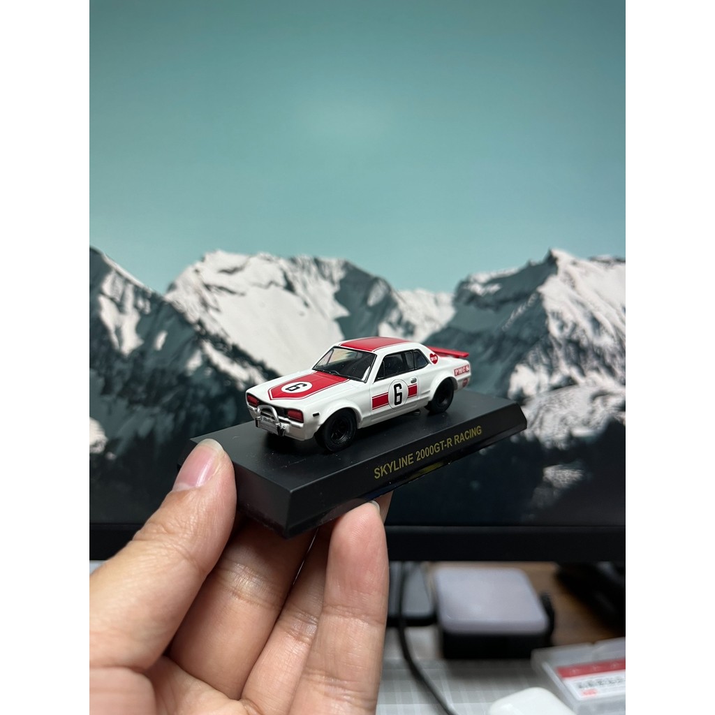 1/64 kyosho kyosho NISSAN SKYLINE 2,000 gtr NISSAN SKYLINE 2,000GT-R R RACING #6 กล่องการ์ดรูปลักษณ์