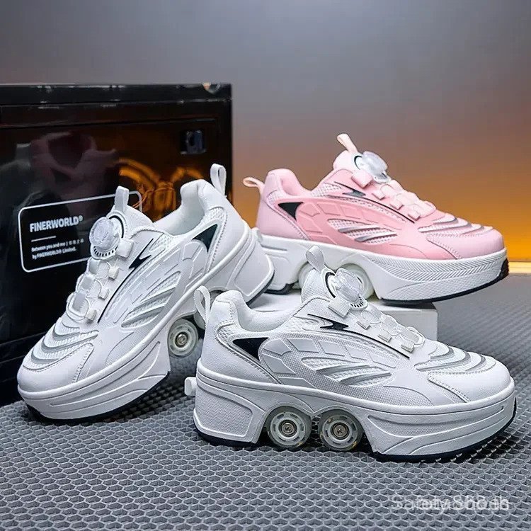 สเก็ตร์สี่ล้อระบบย่นได้ กันน้ำ สำหรับเด็กและวัยรุ่น K1C6 BK5J