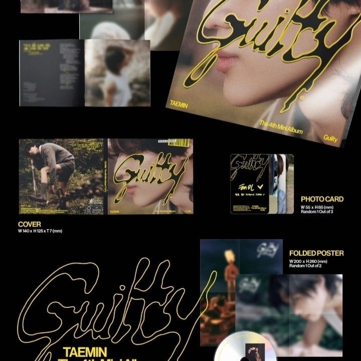รับประกันตรง 100% เกาหลี✨อัลบั้ม Guilty ของ SHINee Lee Tae-min อัลบั้มแบบพิเศษ 4 แผ่น Taemin D