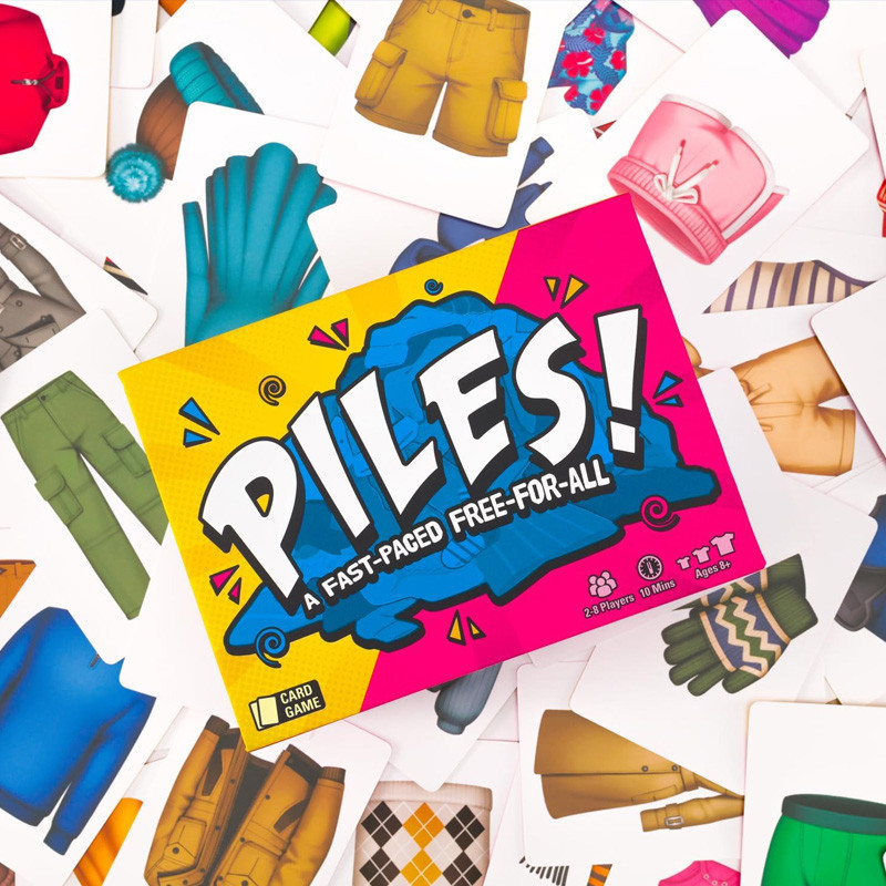 Piles - Fast-Paced การ์ดเกมจุดที่เป็นมิตรสําหรับเด็กและผู้ใหญ่ 2-8 ผู้เล่น Piles Game English Classi