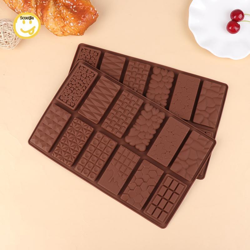 ScoutJie 1 PC 12 Cavity แม่พิมพ์ซิลิโคนช็อกโกแลต Break Apart โปรตีนและ Engery Bar Candy DIY สําหรับเ