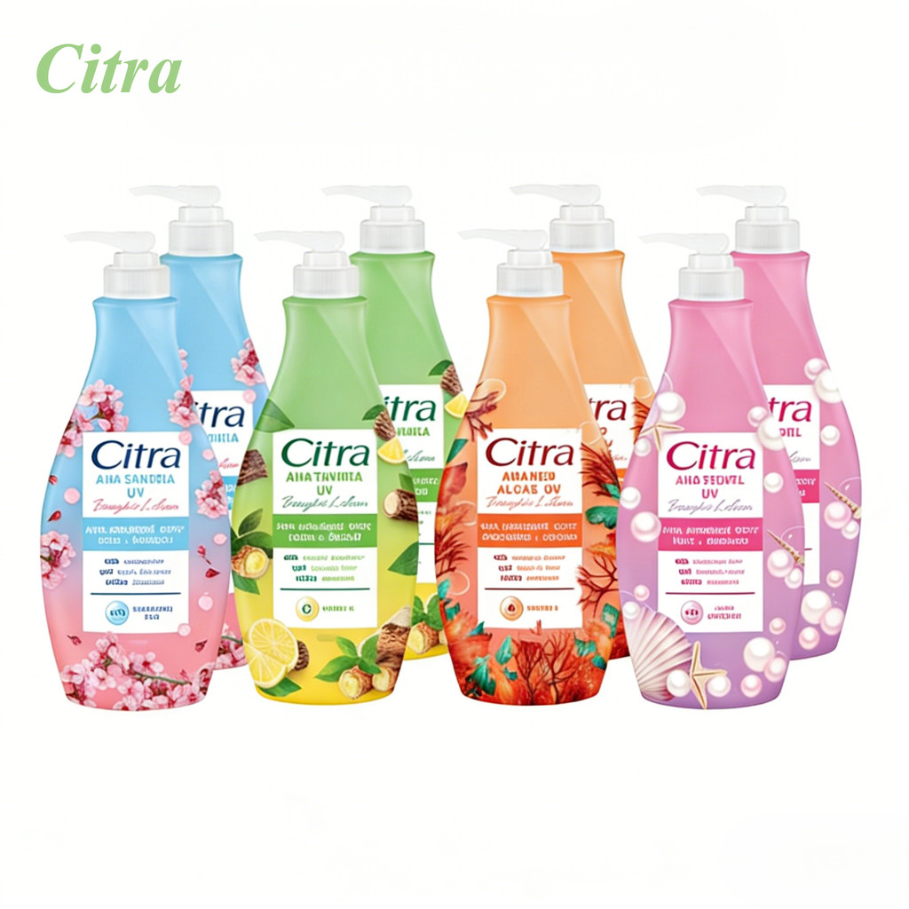 Citra ซิตร้า โลชั่น Lotion Whitening 300 ml. โลชั่นทาผิว ยูวี ออร่า ครีมบำรุงผิวกาย