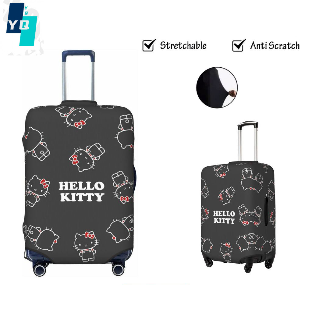 In StockHello Kitty Travel กระเป๋าเดินทาง Protector ยืดหยุ่นป้องกันล้างทําความสะอาดได้กระเป๋าเดินทางเหมาะสําหรับ 18-32 นิ้ว (4 ขนาด) VV047