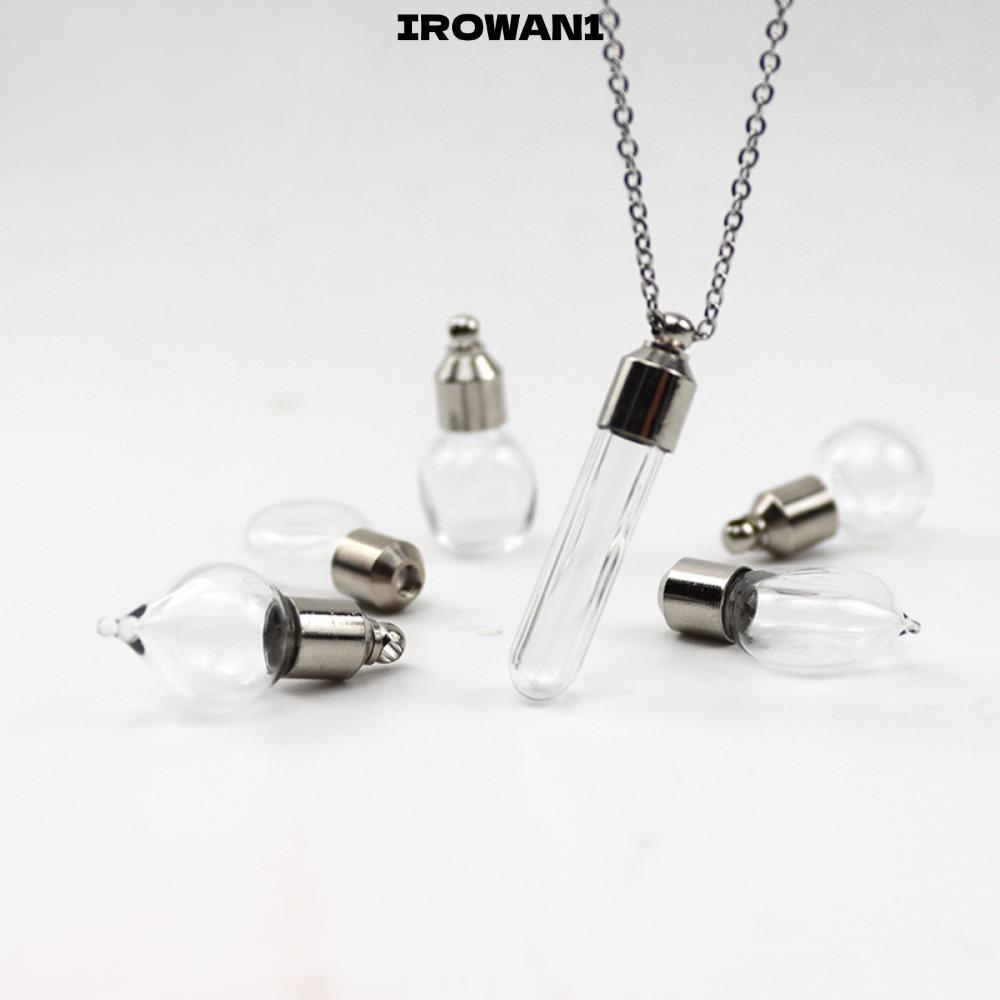 IRWAN1 ขวดแก้วสร้อยคอ, แก้วใสพร้อมโซ่ Wishing ขวด, เติม DIY Ashes ผู้ถือน้ําหอม Vial จี้