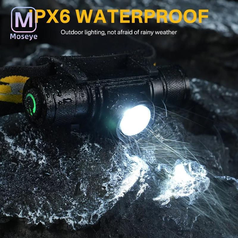 ไฟฉาย LED D10 1000LM กันน้ำ ชาร์จได้ Type-C สำหรับแคมปิงและตกปลา