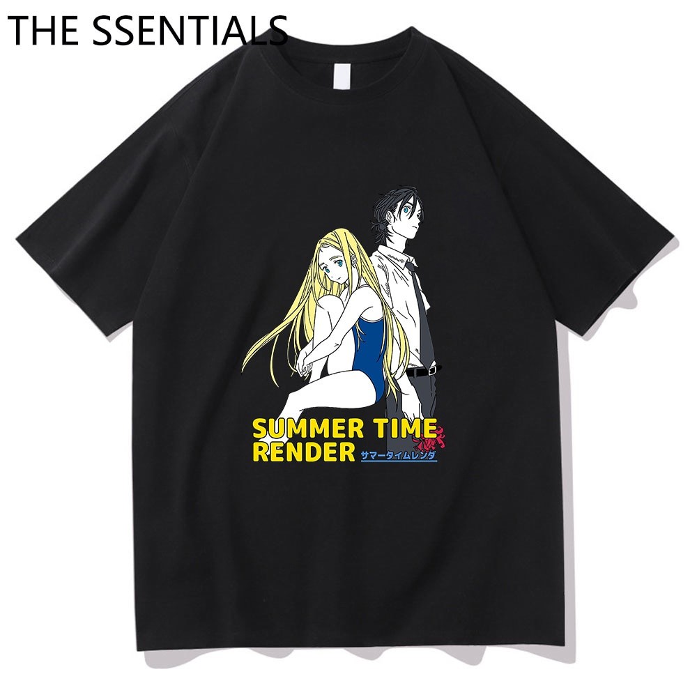 Anime T-shirt Anime Summer Time Rendering T Shirt Men Harajuku Cartoon Shinpei Ushio Tshirt Unisex M