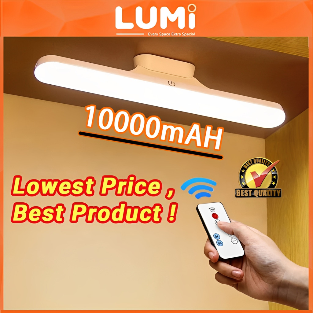 10000mAH โคมไฟตั้งโต๊ะ LED โคมไฟแม่เหล็ก ปุ่มชาร์จ USB ไฟข้างเตียง ไฟอ่านหนังสือ ไฟติดห้อง โคมไฟไร้สาย ปรับได้ 3 แสง