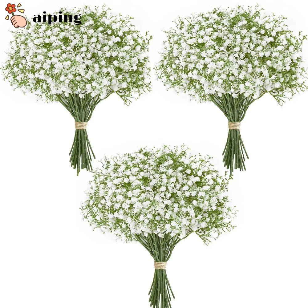 Aiping 10 ชิ้น Gypsophila ดอกไม้, Party Supply Party ตกแต่งบ้านปลอม Baby Breath, ร้อนช่อดอกไม้ประดิษฐ์ DIY อุปกรณ์เสริมพลาสติกช่อดอกไม้ของขวัญคริสต์มาส