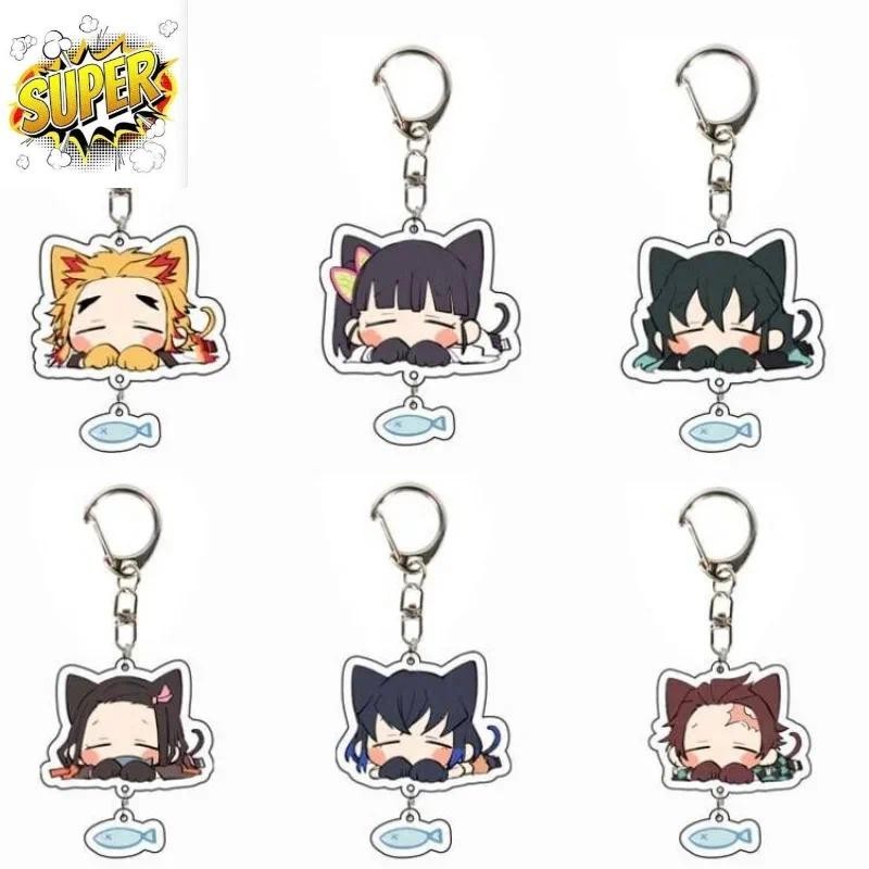 อะนิเมะพวงกุญแจ Demon Slayer พวงกุญแจ Tanjirou Kamado Nezuko Tomioka Giyuu Kimetsu ไม่มี Yaiba อะคริ