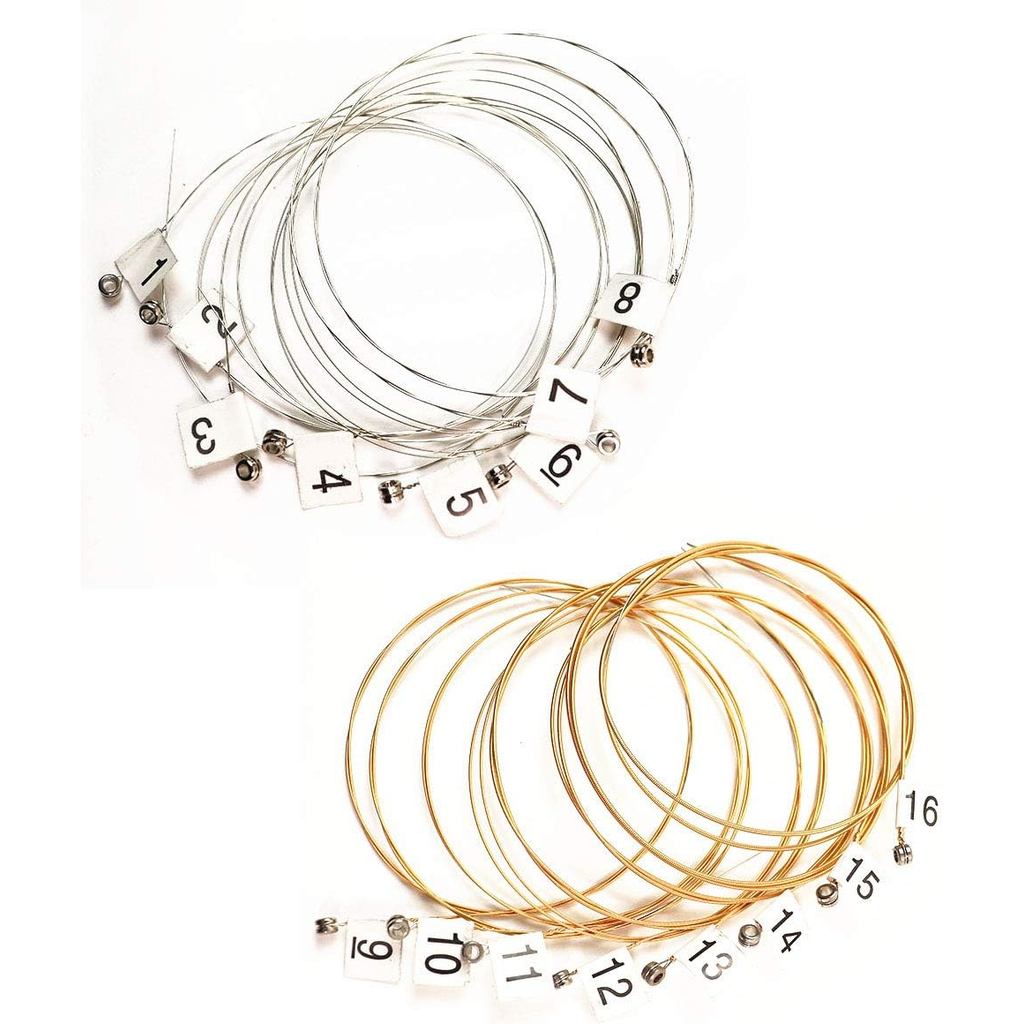 ชุดสายโลหะทดแทน Lyre Harp 16 เส้นสําหรับ Lyre Harp