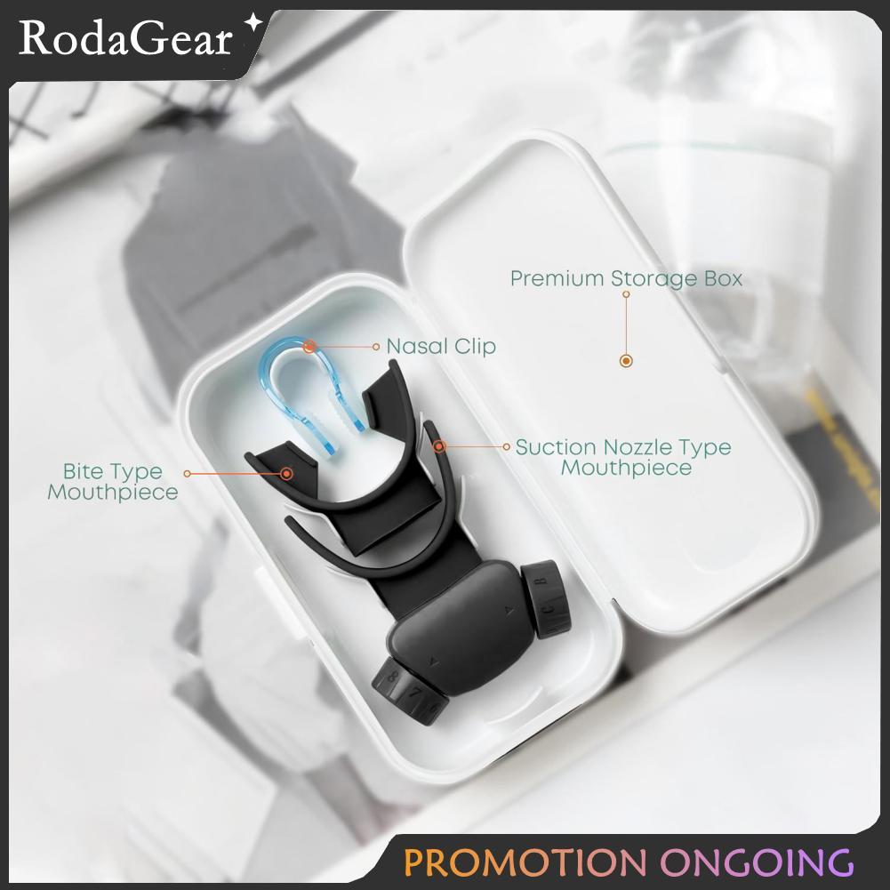 RodaGear Breathing Trainer อุปกรณ์ออกกำลังกายระบบทางเดินหายใจความจุปอดสำหรับการวิ่งว่ายน้ำฟิตเนส