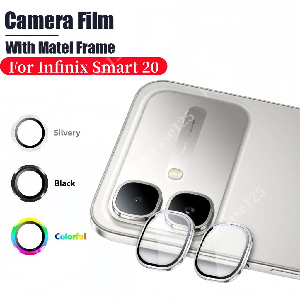 สําหรับ Infinix Smart 20 กล้องฟิล์มสําหรับ Infinix Smart 20 4G Smart20 2026 แหวนโลหะป้องกัน HD เลนส์ป้องกันฟิล์มกระจกนิรภัยป้องกันรอยขีดข่วน