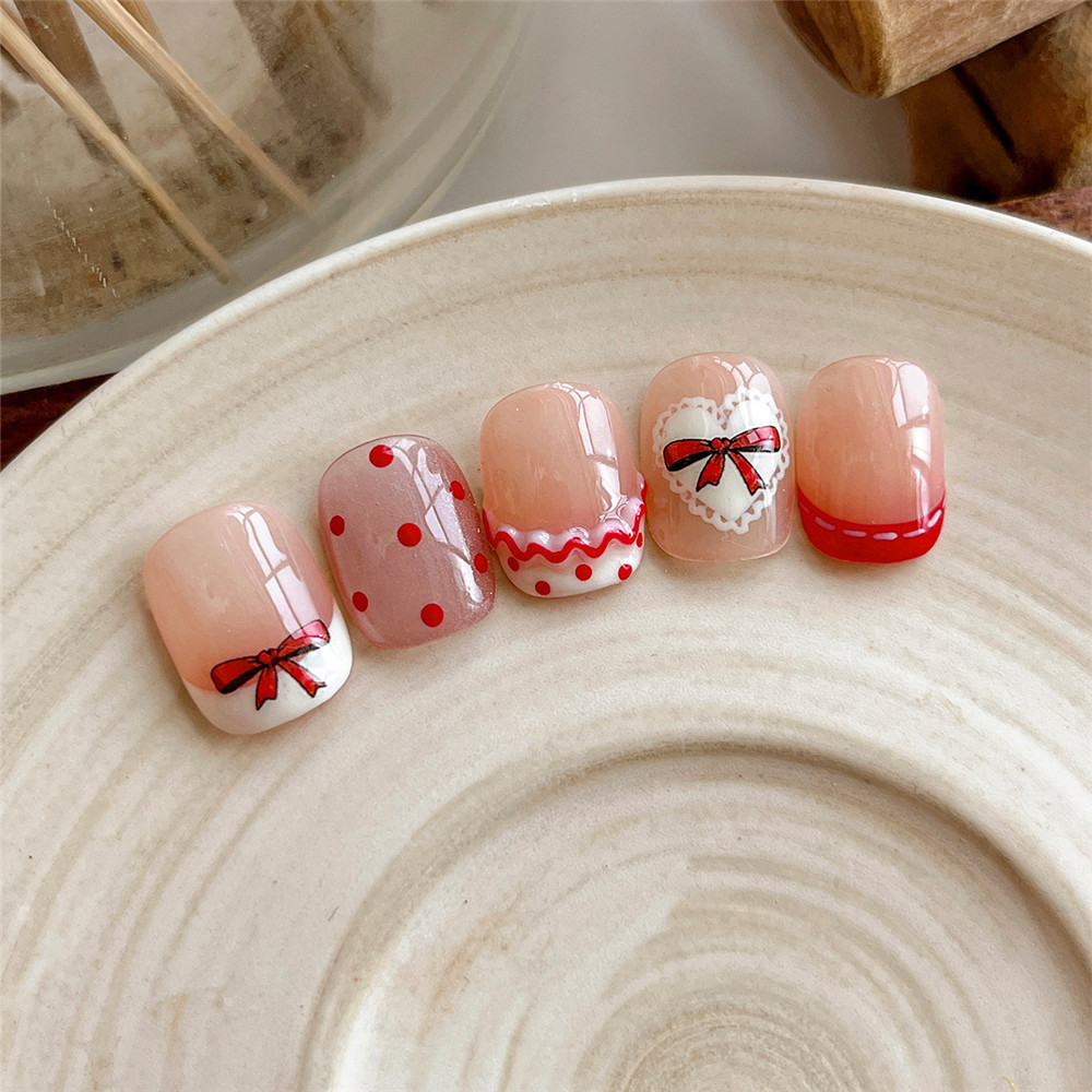 Jelly Cherry Nail Sticker Line Sweet Sticker Adhesive Nail Decorative Sticker 11RP