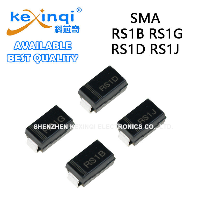(50 ชิ้น) RS1B RS1G RS1D RS1J SMA DO-214AC Fast Rectifier Diode SMD