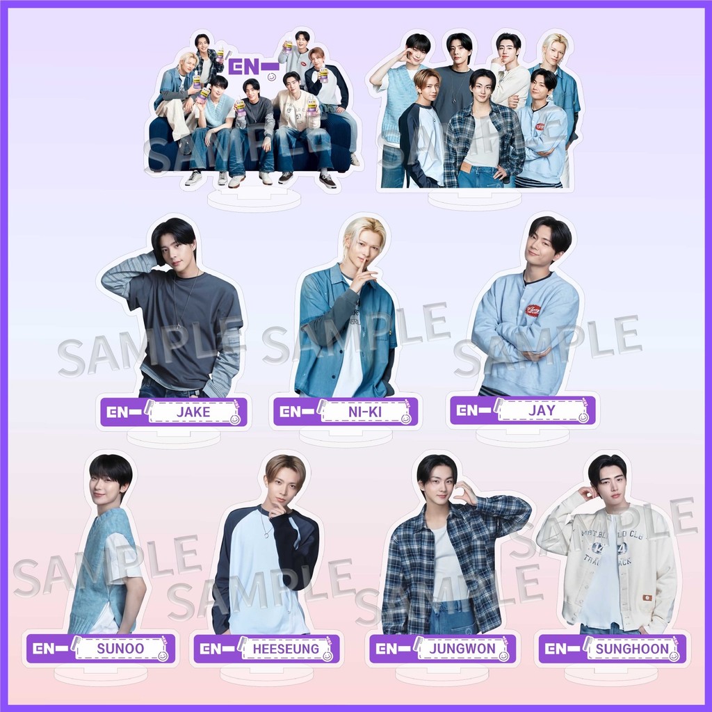 2026 ENHYPEN อะคริลิคสองด้าน HD ยืนตกแต่ง ENHYPEN 10-12 ซม. ขาตั้งรูป